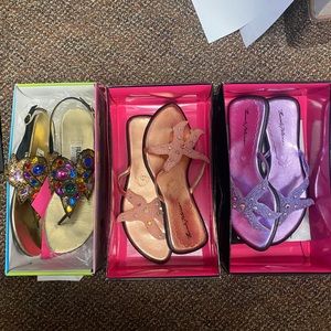 3 new in box Beverly Feldman sandals